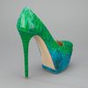 Gianmarco Lorenzi Python Skin Pump in Blue (green) - Lyst