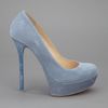 Gianmarco Lorenzi Suede Pump in Blue (sky) - Lyst