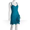 Hoaglund New York Blue Lagoon Chiffon Beaded Strap Ruffle Dress in Blue - Lyst