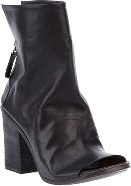 Marsell Peeptoe Ankle Boot in Black - Lyst