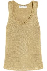 Paul & Joe Fossile Metallic Knitted Tank