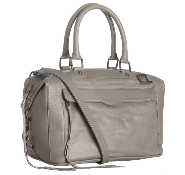 Rebecca Minkoff Light Grey Leather Mab Bag with Strap in Gray (grey) | Lyst