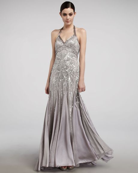 sue wong beaded gown
