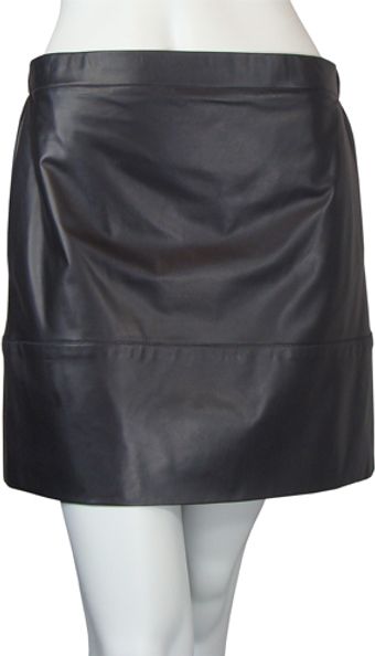  Swifton Leather Skirt in Licorice 