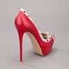 Valentino Studded Pump in Red - Lyst