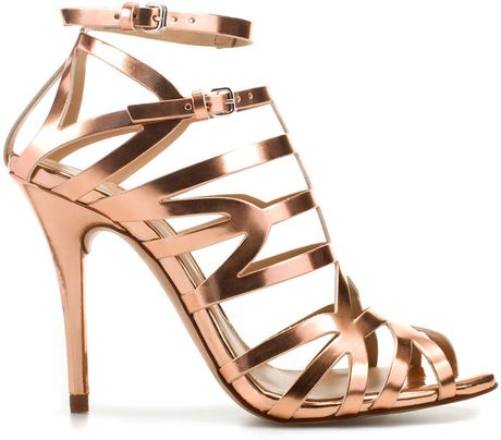 Zara High Heel Jelly Shoe in Gold (bronze) | Lyst