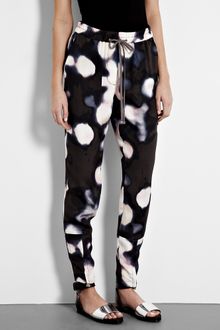3.1 Phillip Lim Printed Silk Zip Trousers - Lyst