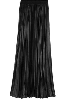 BCBGMAXAZRIA Pleated Chiffon Maxi Skirt - Lyst