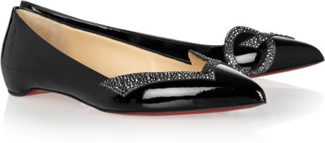 Christian Louboutin 20th Anniversary Pigalove Patentleather Ballet Flats in Black - Lyst
