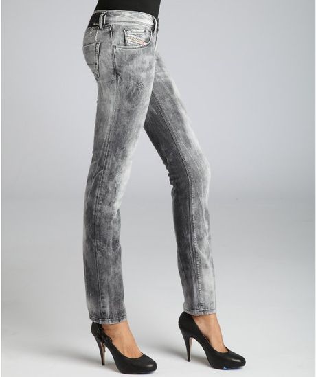 men's gray distressed jeans