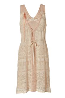 Hoss Intropia Ivory and Tea Rose Double Layer Knit Dress - Lyst