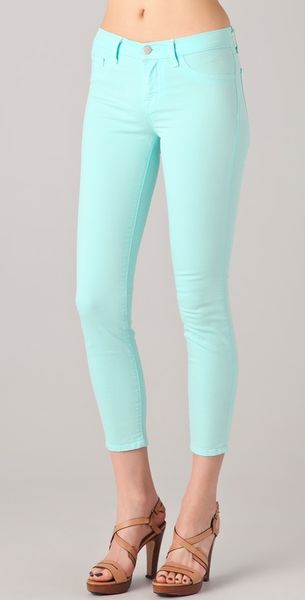 J Brand Luxe Twill Pants in Blue (aqua) - Lyst