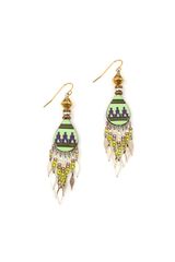 Vanessa Mooney Fly Girl Earrings Green