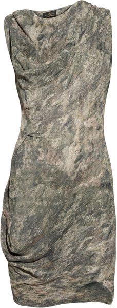 Vivienne Westwood Anglomania Fond Printed Crepe Dress in Gray - Lyst