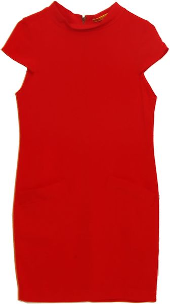 Alice + Olivia Alice Olivia Diaz Boxy Shift Dress in Red - Lyst