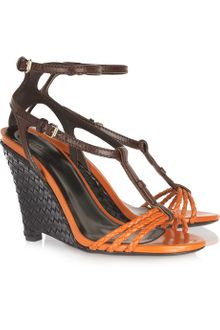 Burberry Prorsum Braided and Woven Leather Sandals - Lyst