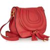 Chloé Marcie Messenger Texturedleather Shoulder Bag in Red - Lyst