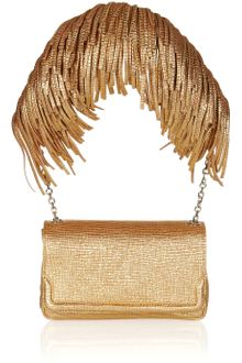 Christian Louboutin Artemis Fringed Texturedleather Shoulder Bag - Lyst