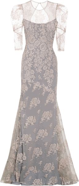 Erdem Pandora Lace Gown in Gray (rose) - Lyst