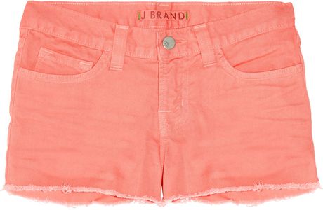 J Brand Lowrise Denim Cutoff Shorts in Orange (denim) - Lyst