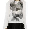 Jason Wu Printed Jersey Top in Black (ivory) - Lyst