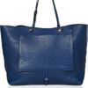 Jil Sander Texturedleather Tote in Blue (navy) - Lyst