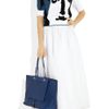 Jil Sander Texturedleather Tote in Blue (navy) - Lyst