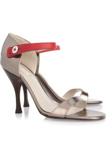 Marc Jacobs Two Tone Leather Sandals - Lyst