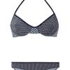 Stella Mccartney Underwired Halterneck Bikini in Blue (navy) - Lyst