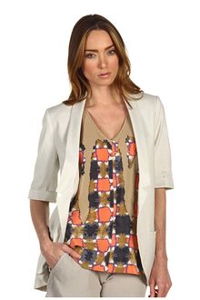 Tibi Stretch Linen Twill Jacket - Lyst