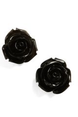 ModCloth Retro Rosie Earrings in Black