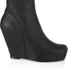 Rick Owens Leather Wedge Ankle Boots in Black - Lyst