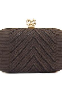 Alexandra De Curtis Rita Box Clutch Espresso - Lyst