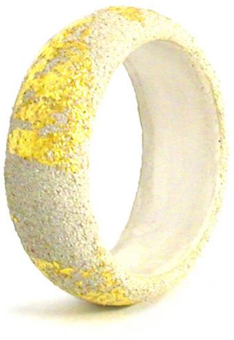 Arata Fuchi White Ring with Which Gold Foil Is Sprinkled - Lyst