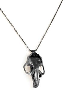 Emilie Morris Rat Skull Necklace Silver - Lyst