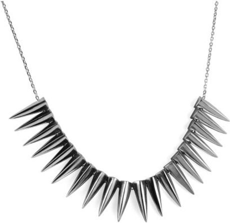 Emilie Morris Spike Necklace Silver  in Silver - Lyst