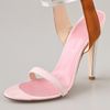 Jenni Kayne Suede Ankle Strap Sandals in Silver - Lyst