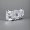 Tory Burch Mini Metallic Chain Bag in Silver - Lyst