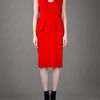 Alexander Mcqueen Sleeveless Dress in Red - Lyst