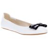 Armani Bow Detail Ballet Pump in White - Lyst