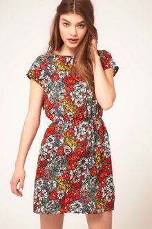 ASOS Collection Asos Skater Dress in Floral Print - Lyst