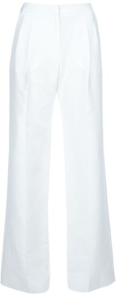Balenciaga Wide Leg Trouser in White - Lyst