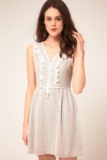 Boutique By Jaeger Lace Frill Shift Dress - Lyst