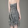 Burberry Prorsum Ruched Strapless Dress in Gray (grey) - Lyst