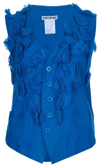 Issey Miyake Vintage Ruffle Waistcoat - Lyst