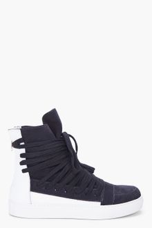 Kris Van Assche Two Tone Leather Sneakers - Lyst