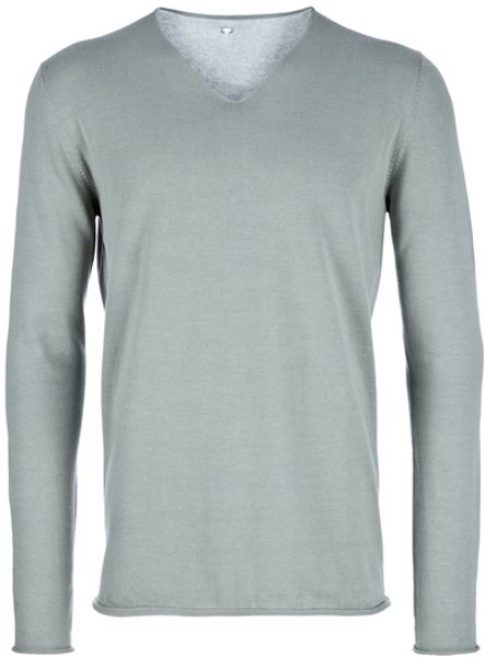Label Under Construction Vneck Sweater in Gray for Men (grey) - Lyst