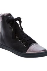 Lanvin Metallic Cap Trainer