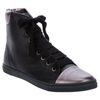 Lanvin Metallic Cap Trainer in Black - Lyst