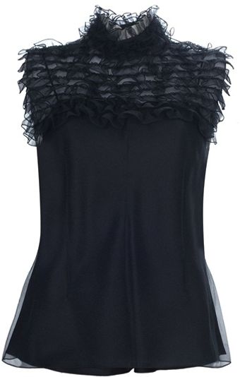  Sleeveless Ruffled Top 